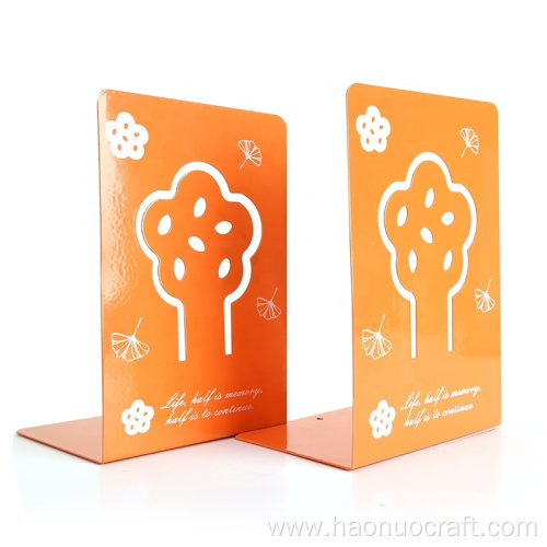 Estantería simple de metal creativo de árbol de naranja engrosada